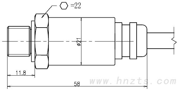 CYB320-C1型工程機(jī)械壓力變送器外形CAD圖
